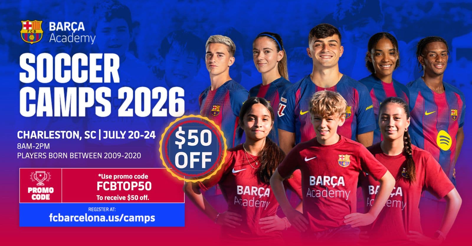 FC BARCELONA SUMMER CAMP - CHARLESTON 2026