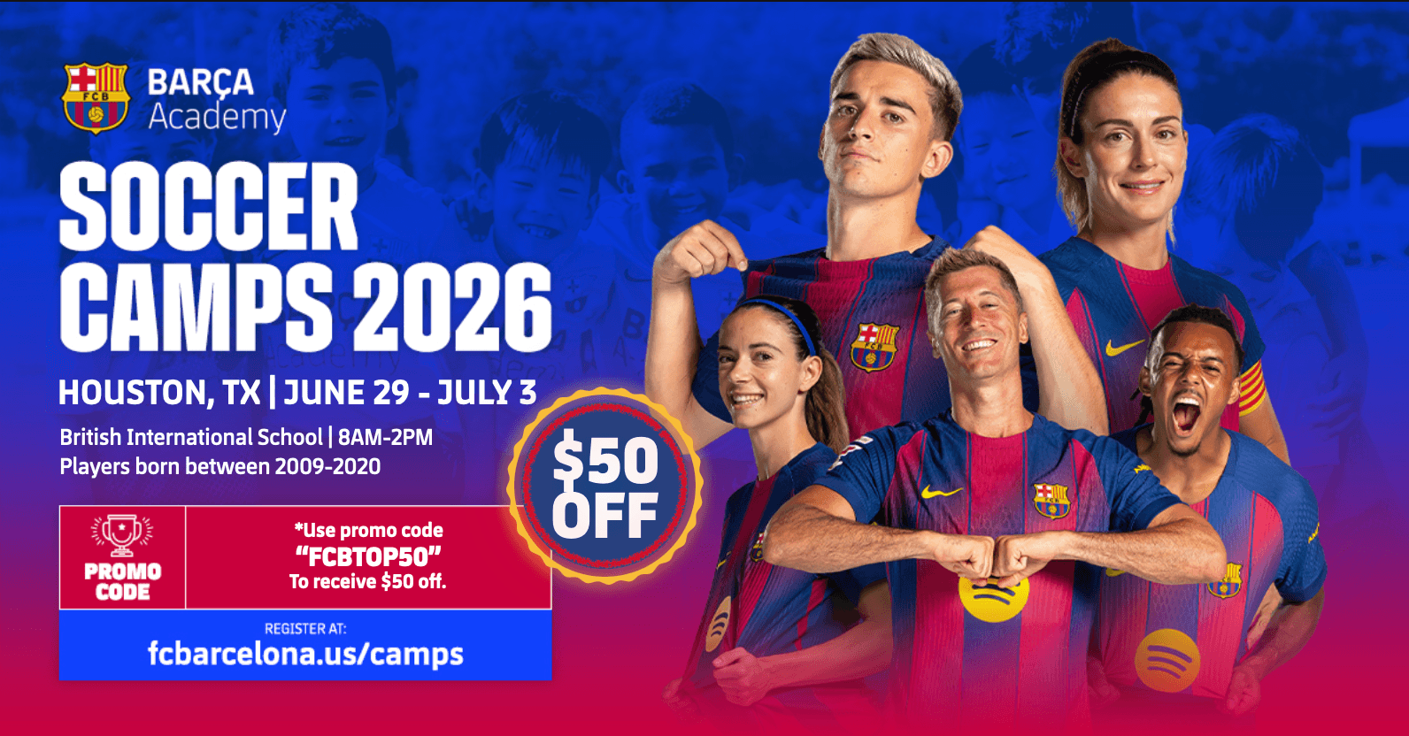 FC BARCELONA SUMMER CAMP - HOUSTON 2026