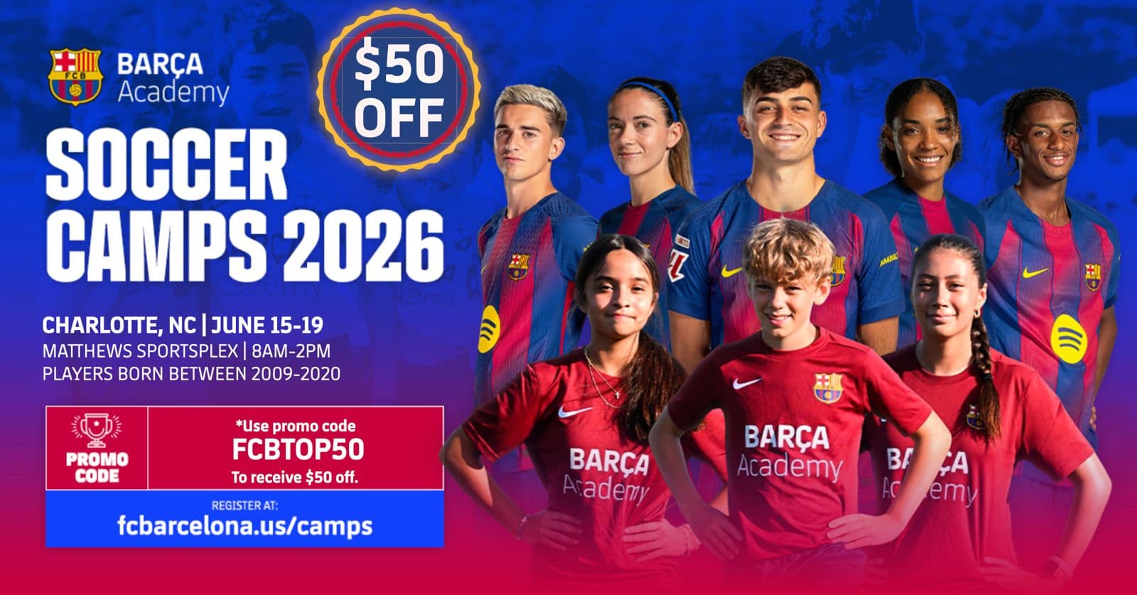 FC BARCELONA SUMMER CAMP - CHARLOTTE 2026