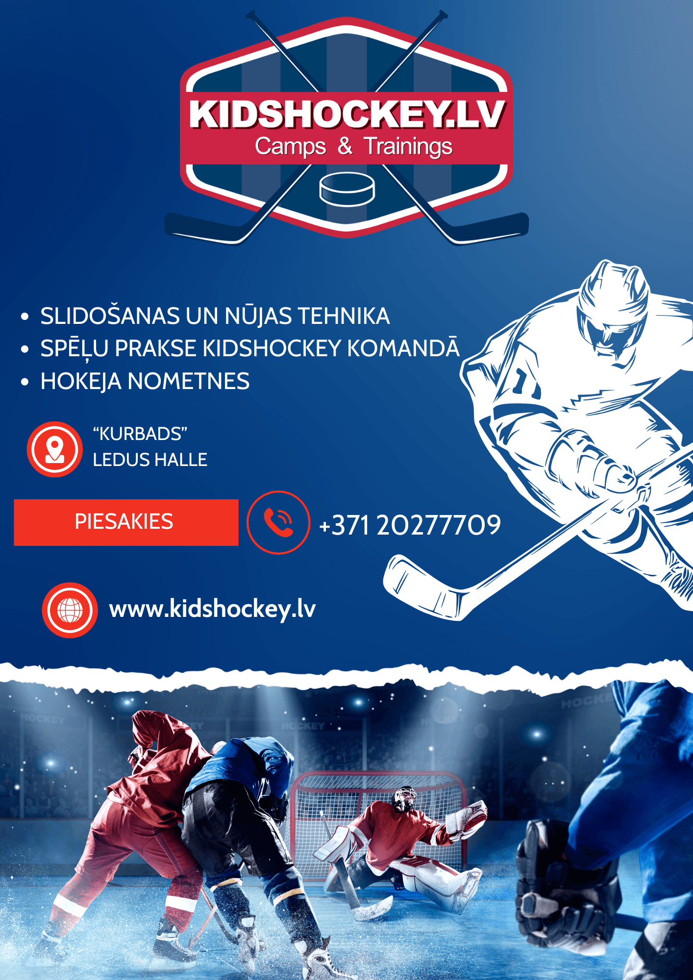 KIDS ICEHOCKEY CAMP LATVIA Valmiera 2025 JULY 07 - JULY 12