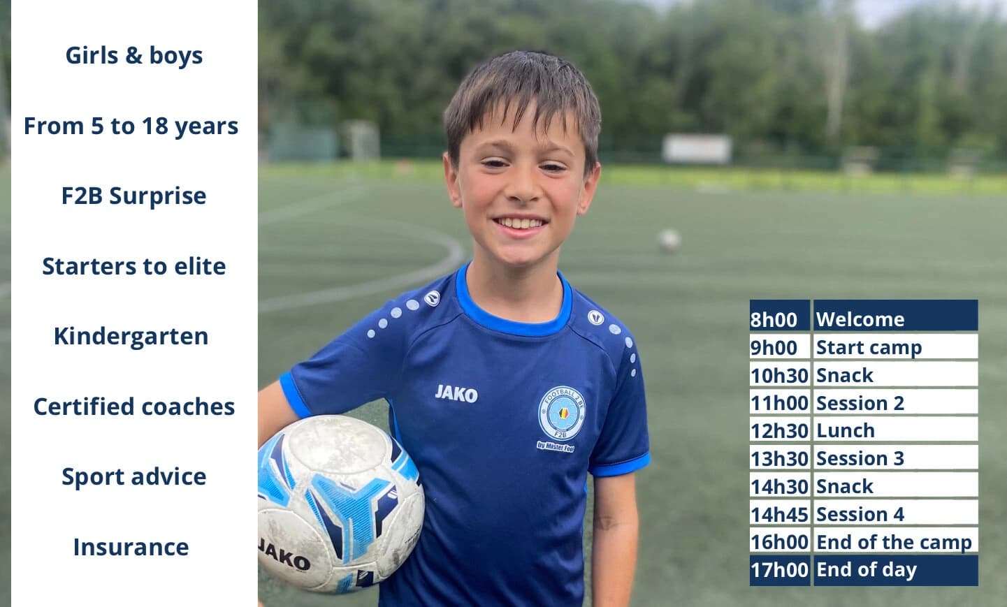 Football2Be Camps all year round