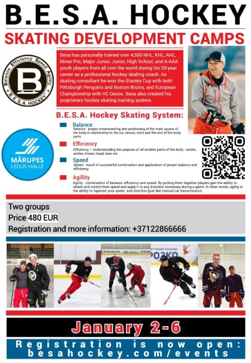 BESA ICE HOCKEY SKATING DEVELOPMENT CAMP - RIGA 2026